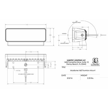 Maxillume h60 Trunnion Mount LED Flood Light