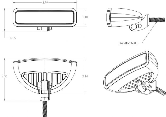 Caprera3 Bracket Mount LED Flood Light